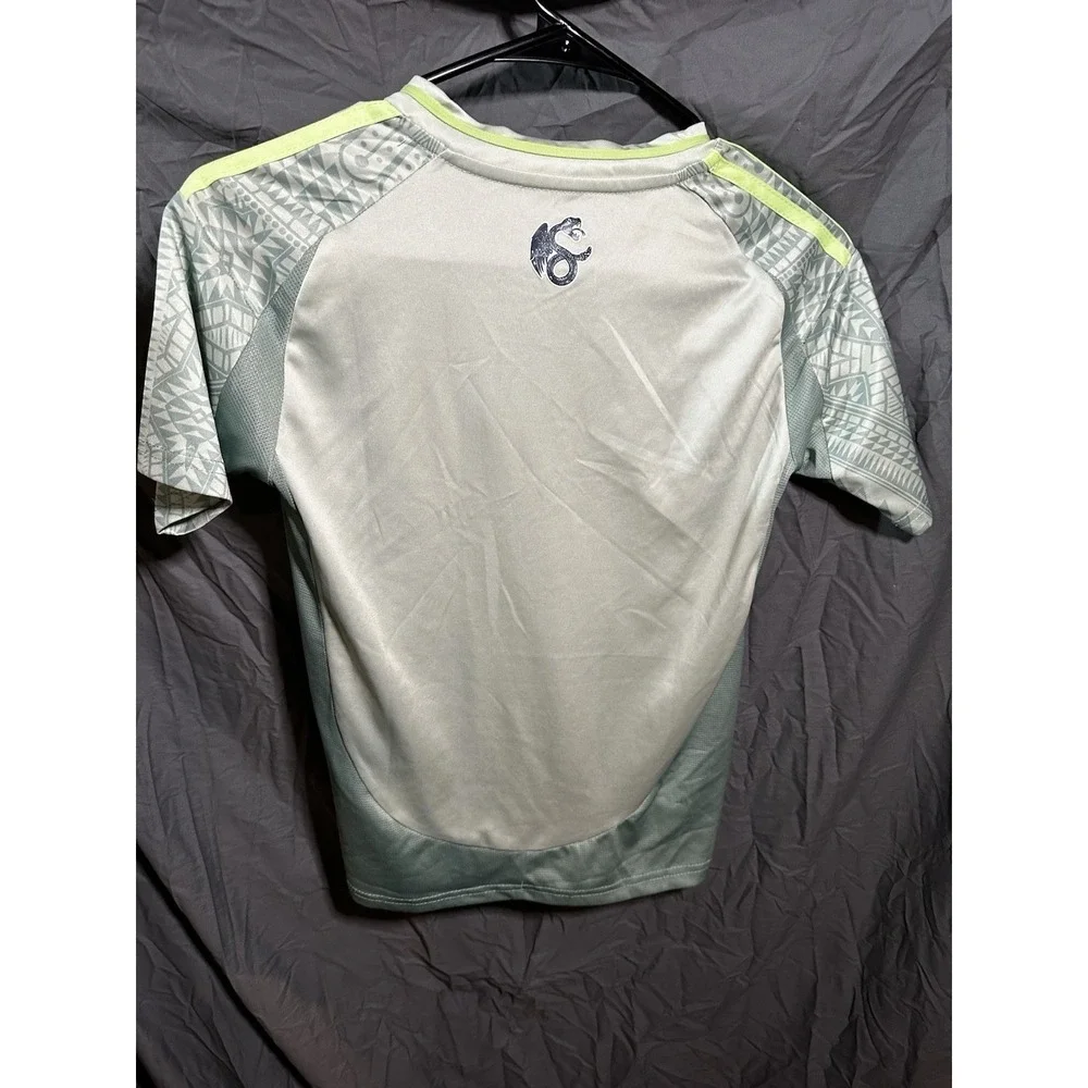 Adidas Mexico National Team Soccer Jersey Light Green Neon Slim Fit Size 24